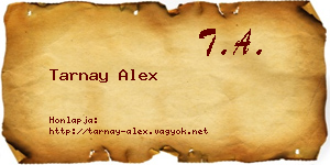 Tarnay Alex névjegykártya