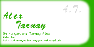 alex tarnay business card